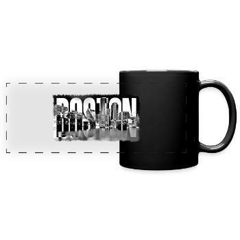 Boston - Panorama-Tasse farbig - Schwarz - Vorne