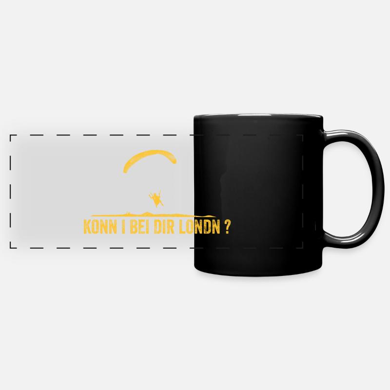 Konn i bei dir londn? - Panorama-Tasse farbig - Schwarz