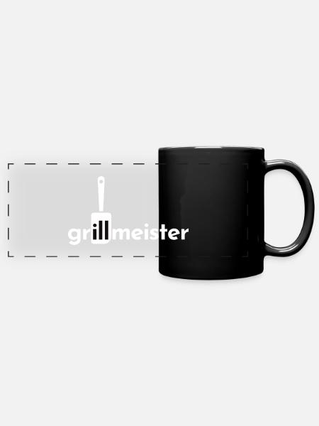 Grillmeister - Panorama-Tasse farbig - Schwarz