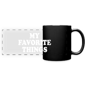 my favorite things - Full Colour Panoramic Mug - black - Front