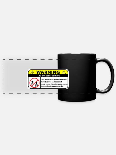 Informationen für Passagiere - Panorama-Tasse farbig - Schwarz
