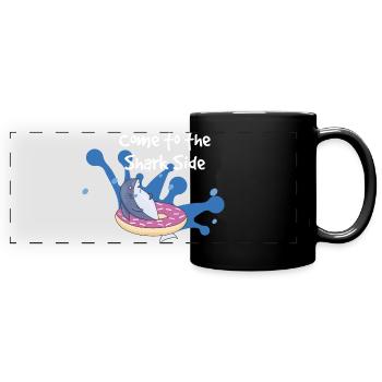 come on the dark shark side - Full Colour Panoramic Mug - black - Front