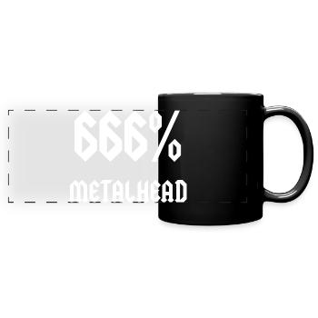 666% Metalhead - Panorama-Tasse farbig - Schwarz - Vorne