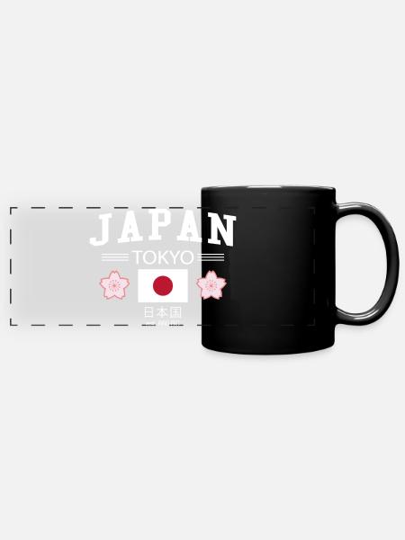 Japan - Panorama-Tasse farbig - Schwarz