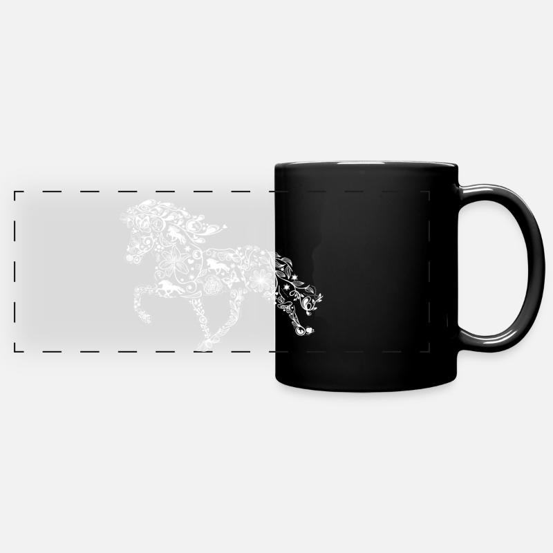 isi fleur blanche - Mug panoramique uni - noir