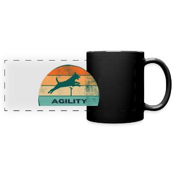 Sports canins - agility - Mug panoramique uni - noir - Devant
