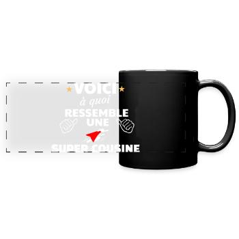 Expression de Fierté Fraternelle - Mug panoramique uni - noir - Devant