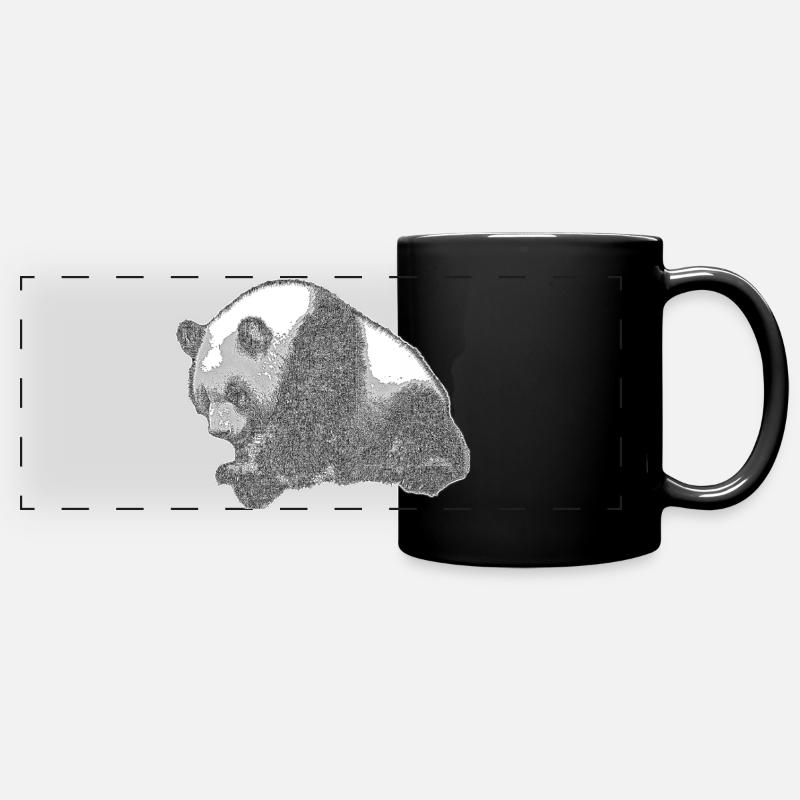 Panda big - Full Colour Panoramic Mug - black