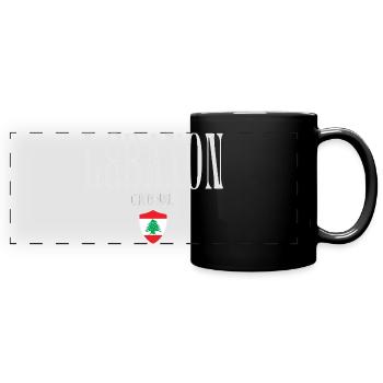 Originaire du Liban, né au Liban - Mug panoramique uni - noir - Devant