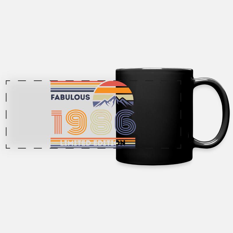 Fabulous 1986 – Limited Edition Design - Full Colour Panoramic Mug - black