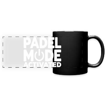 Padel Fashion Activated Power Button Sport Style - Full Colour Panoramic Mug - black - Front