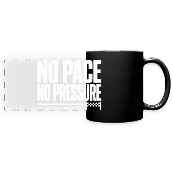 Pas de rythme, pas de pression - Mug panoramique uni - noir - Devant