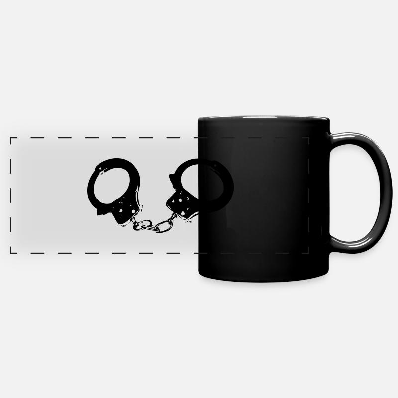 menottes - Mug panoramique uni - noir