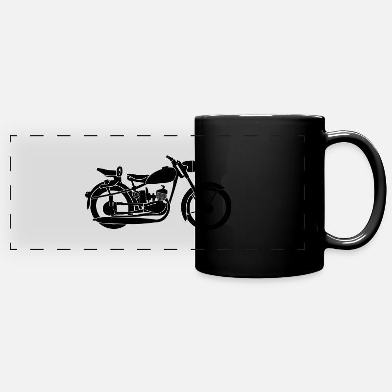 RT MZ Motorrad - Panorama-Tasse farbig - Schwarz