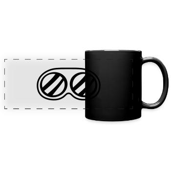 sonnenbrille schutzbrille augen sicht schutz cool - Panorama-Tasse farbig - Schwarz - Vorne