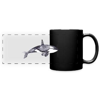 Orca - Panorama-Tasse farbig - Schwarz - Vorne