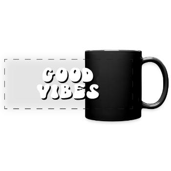 Good Vibes - Mug panoramique uni - noir - Devant