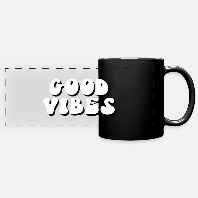 Good Vibes - Mug panoramique uni - noir