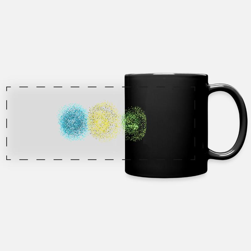 Dandelions colorful - Full Colour Panoramic Mug - black