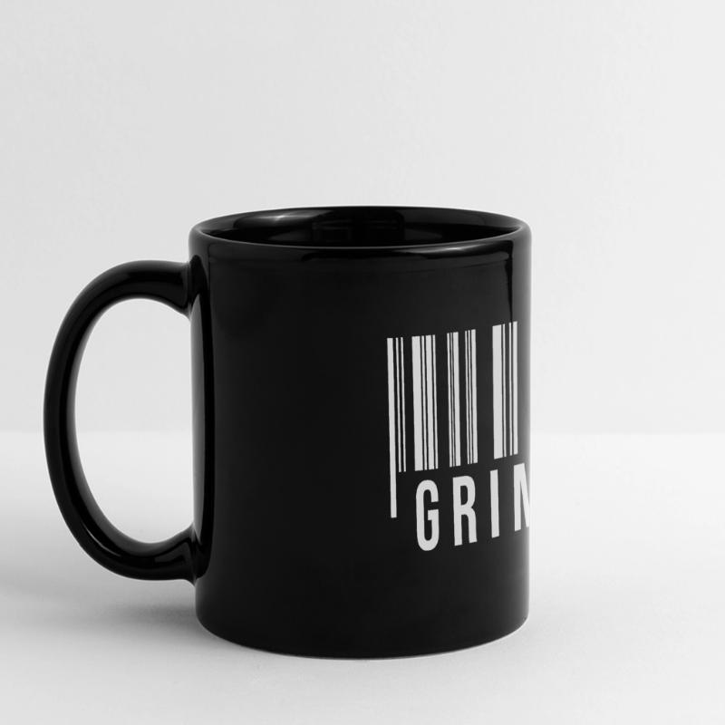 Grimmen Strichcode Panorama-Tasse farbig
