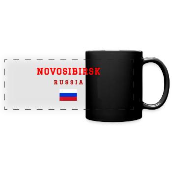 Novosibirsk Russland - Panorama-Tasse farbig - Schwarz - Vorne