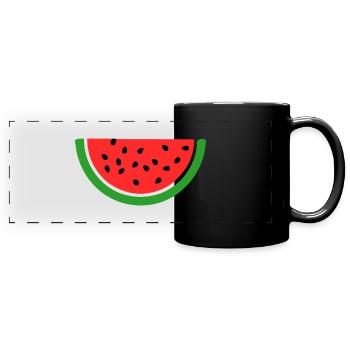 watermelon - Full Colour Panoramic Mug - black - Front