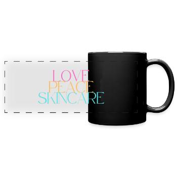 Love Peace Skincare - all you need - Panorama-Tasse farbig - Schwarz - Vorne
