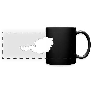 Austria Contour design on textiles - Full Colour Panoramic Mug - black - Front