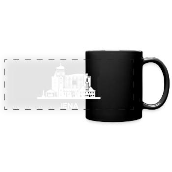 Jena, white - Full Colour Panoramic Mug - black - Front