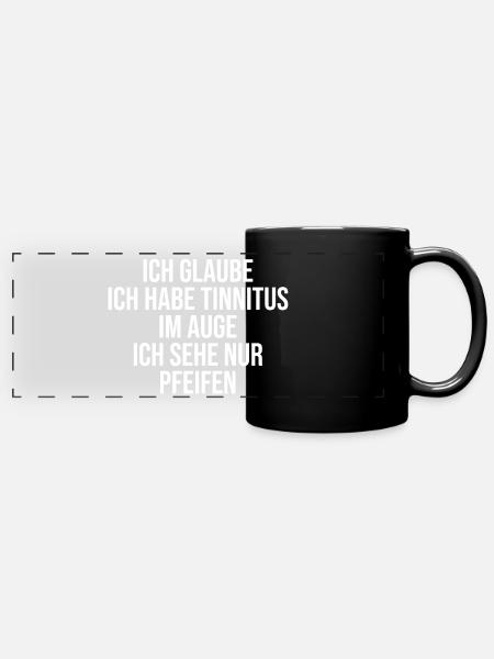 Funny Spruch Fun Sprüche Cooler Spruch - Panorama-Tasse farbig - Schwarz
