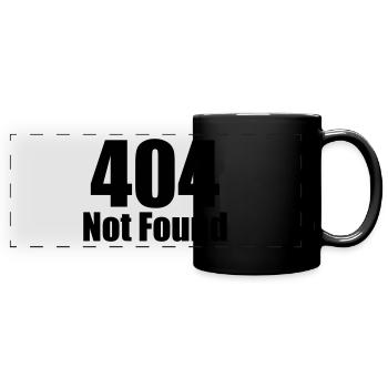 404 Not Found - Full Colour Panoramic Mug - black - Front