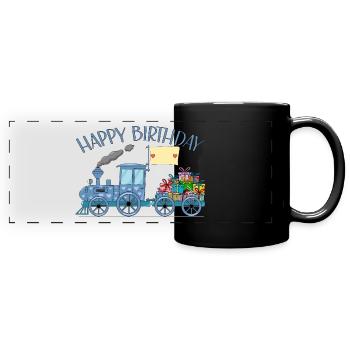 Joyeux anniversaire de Children’s Train Railway - Mug panoramique uni - noir - Devant