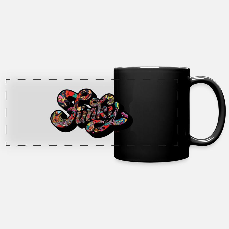 Funky 2 - Mug panoramique uni - noir