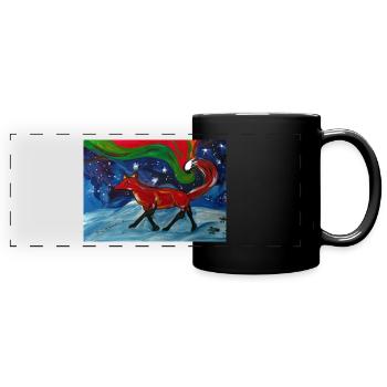Geburt der Lichter Legende des Feuerfuchses - Panorama-Tasse farbig - Schwarz - Vorne