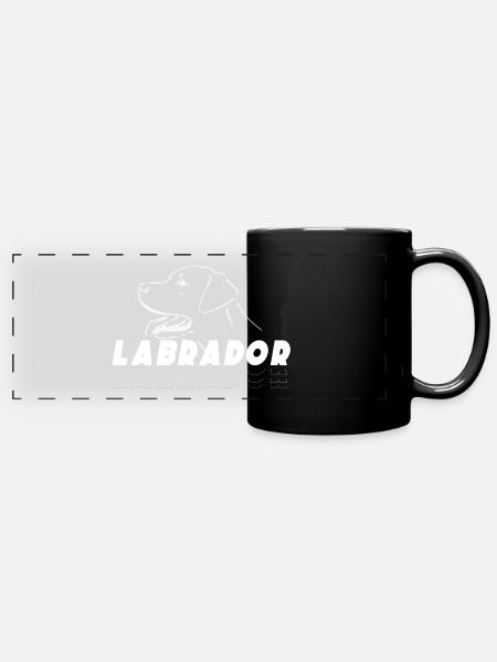 Labrador Motiv Hund - Panorama-Tasse farbig - Schwarz