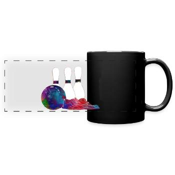 Bowling sport article #bowling #sport - Full Colour Panoramic Mug - black - Front