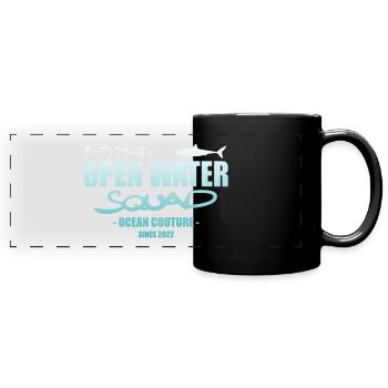 Shirt für Taucher, Schnorcheln und Schwimmer - Panorama-Tasse farbig - Schwarz - Vorne