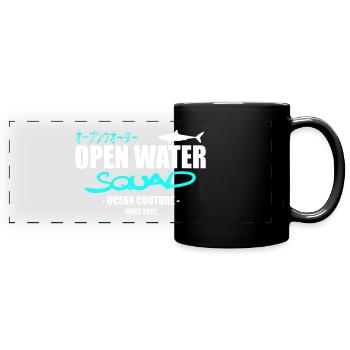 Shirt für Taucher, Schnorcheln und Schwimmer - Panorama-Tasse farbig - Schwarz - Vorne