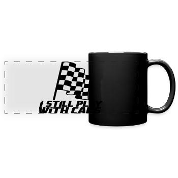 automobile - Mug panoramique uni - noir - Devant