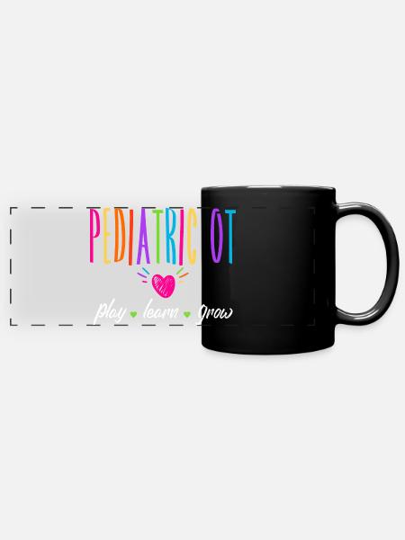 Ergotherapie - Panorama-Tasse farbig - Schwarz