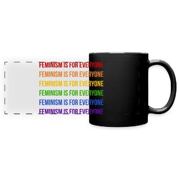 Feminism is for Everyone Rainbow - Panorama-Tasse farbig - Schwarz - Vorne