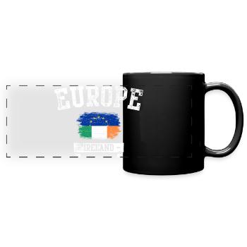Eu ireland flag - Full Colour Panoramic Mug - black - Front