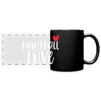 Paintball Love Paintballer Gotcha Geschenk - Panorama-Tasse farbig - Schwarz - Vorne