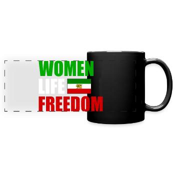 Women life freedom - Mug panoramique uni - noir - Devant