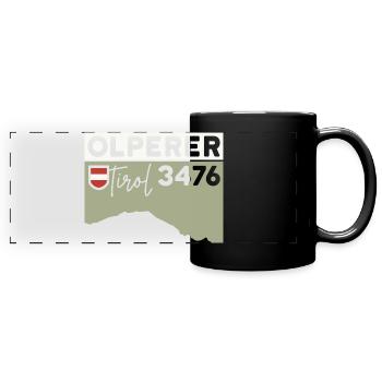 Olperer Tirol Besteigung Überschreitung Andenken - Panorama-Tasse farbig - Schwarz - Vorne