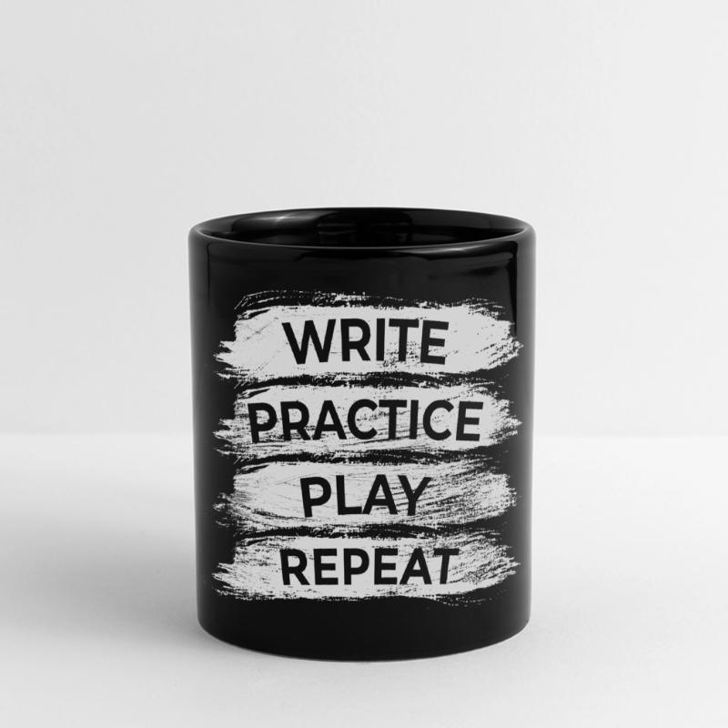 Writing, practicing, playing, repeating Full Colour Panoramic Mug