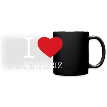 J’AIME LA SUISSE - Mug panoramique uni - noir - Devant