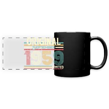 Retro September 1959 Limitierte Edition - Panorama-Tasse farbig - Schwarz - Vorne
