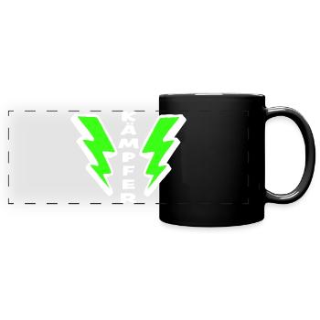 KÄMPFER - Panorama-Tasse farbig - Schwarz - Vorne