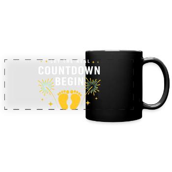 Gender Reveal Neujahr - Panorama-Tasse farbig - Schwarz - Vorne